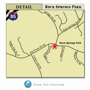 Map of Rock Spring Park Location