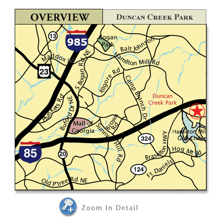 map to Duncan Creek Park