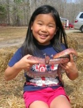 Emily with Snake at a georgia state park